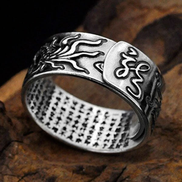 Bague dragon tibétaine