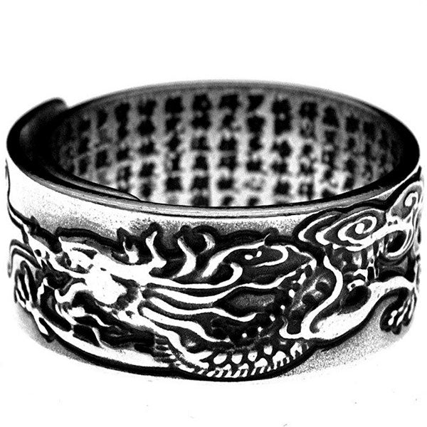 Bague dragon tibétaine
