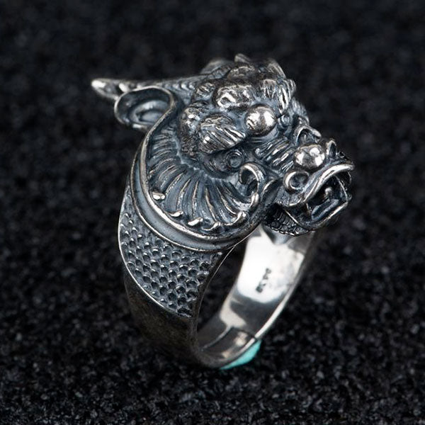 Bague dragon tridimensionnel