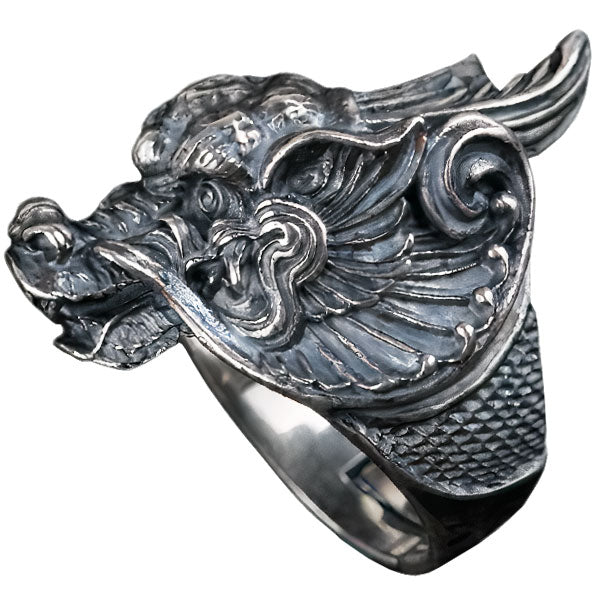 Bague dragon tridimensionnel