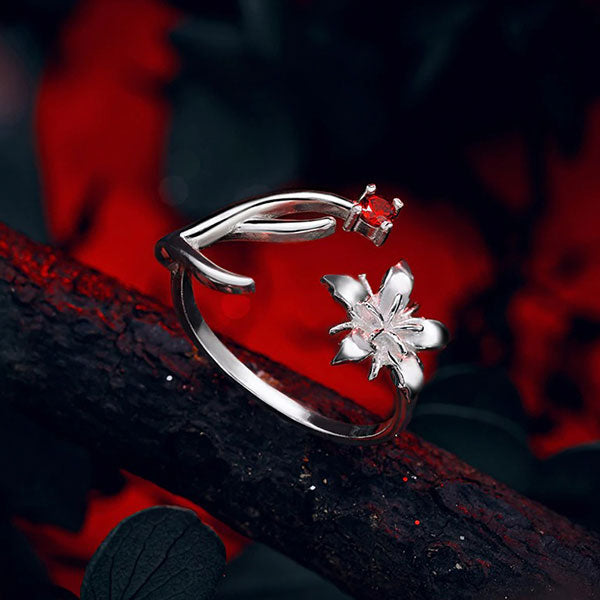 Bague Fleur Argent Femme