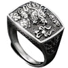 Bague homme argent dragon