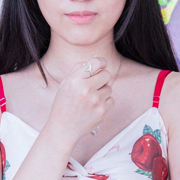 Bague Dragon Lune (Argent)