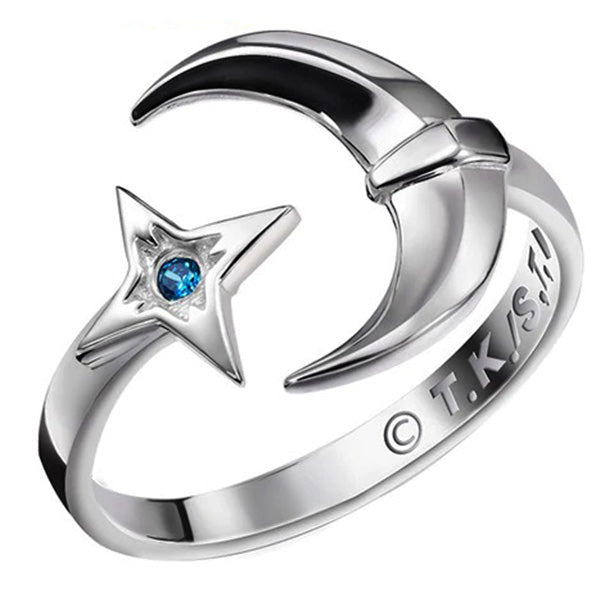 Bague lune et etoile