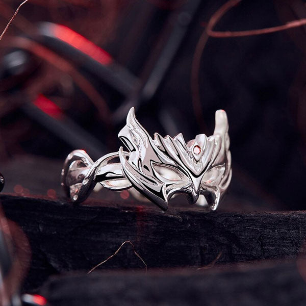 Bague Dragon Masque Vénitien (Argent)