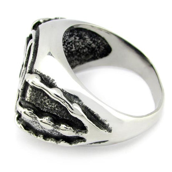 Bague Dragon Pentagramme (Acier)