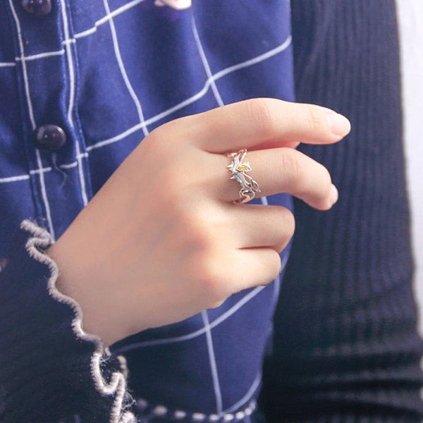 Bague Dragon Fauve (Argent)