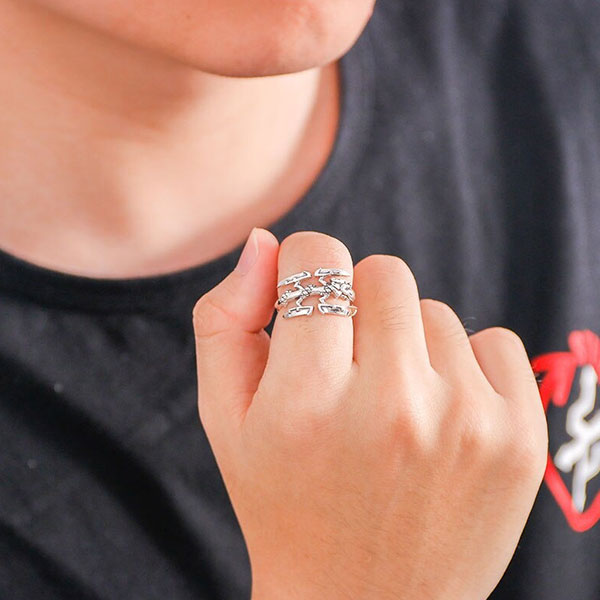 Bague Dragon Griffe Royale (Argent)