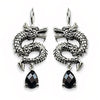 Boucle d'oreille dragon argent