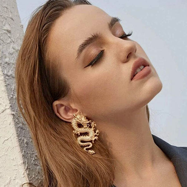Boucle d'oreille dragon chinois