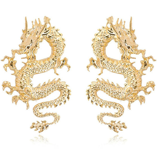 Boucle d'oreille dragon chinois