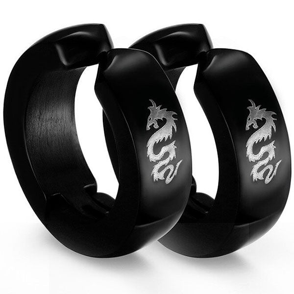 Boucle d'oreille dragon homme