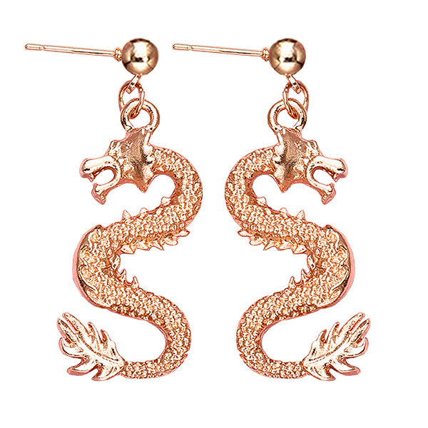 Boucle d'oreille dragon or