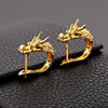 Boucles d'oreilles dragon demi créoles