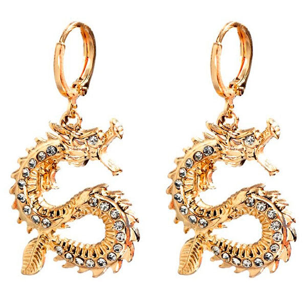Boucles d'oreilles dragon vintage