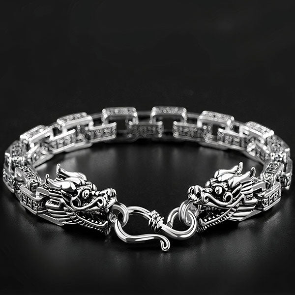 Bracelet argent tête de dragon