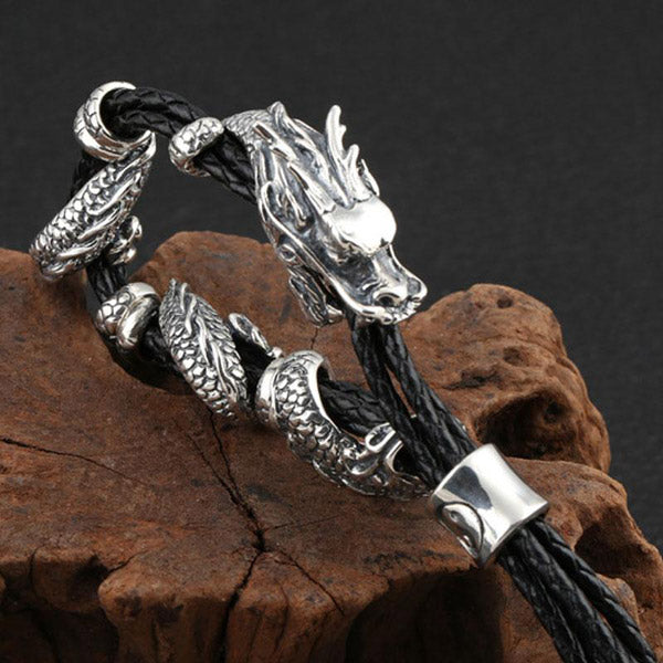 Bracelet Dragon Cuir
