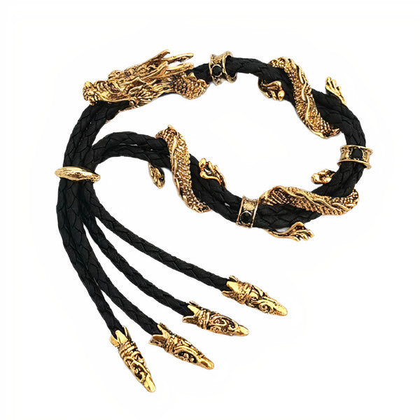Bracelet dragon dorée