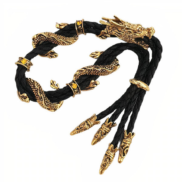 Bracelet dragon dorée