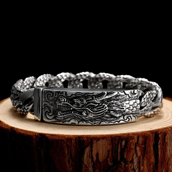 Bracelet Dragon En Argent