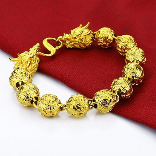 Bracelet Dragon Or Homme