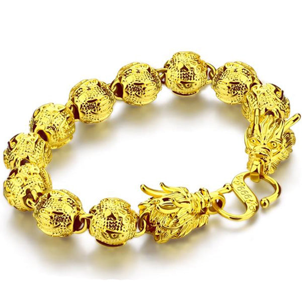 Bracelet Dragon Or Homme