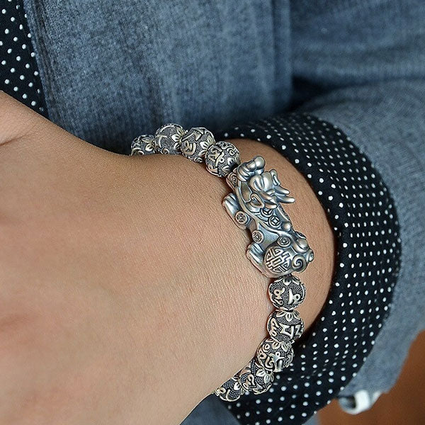 Bracelet Dragon Pixiu Argenté