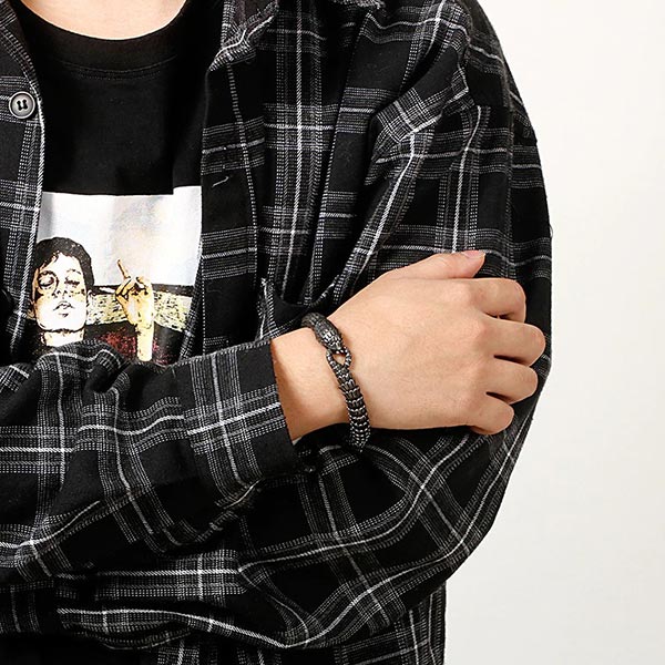 Bracelet Dragon Forme Serpent (Acier)