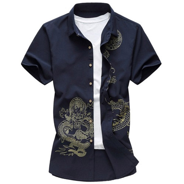 Chemise Avec Motif Dragon