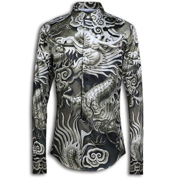 Chemise Dragon Gris