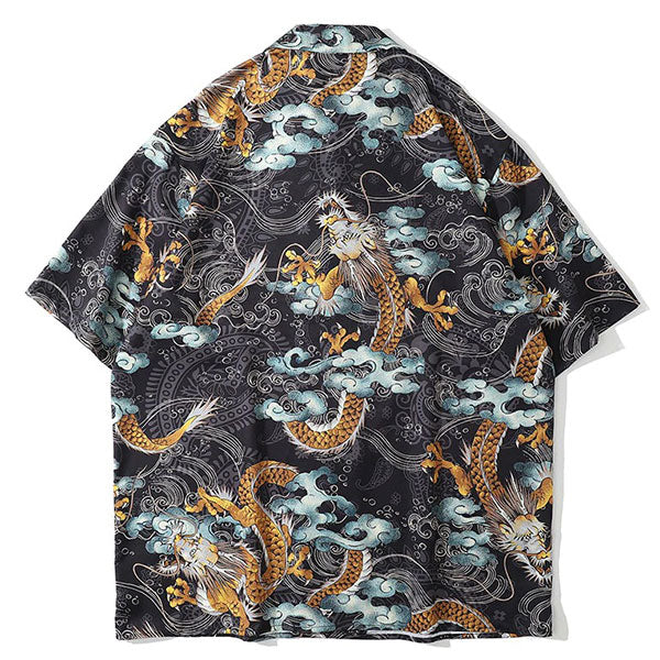 Chemise Dragon Japonais Hawaïenne