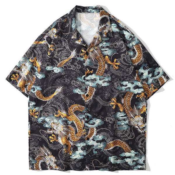 Chemise Dragon Japonais Hawaïenne