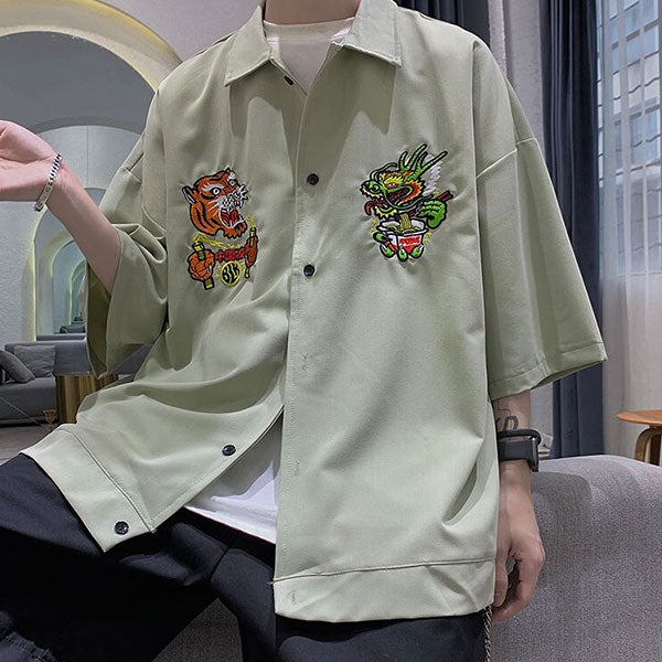 Chemise Dragon Tigre Chinois