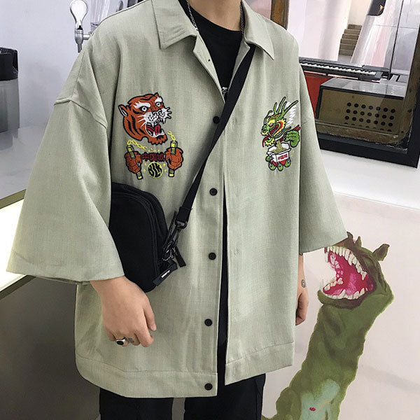 Chemise Dragon Tigre Chinois