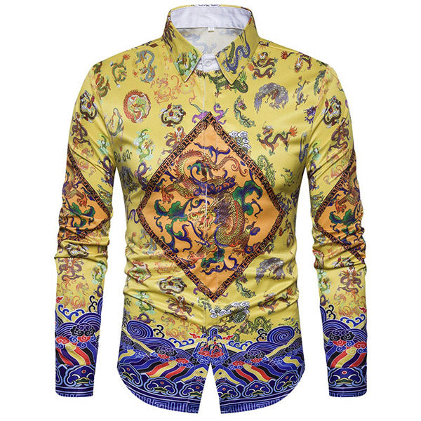 Chemise homme avec dragon
