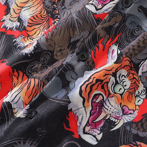 Chemise Dragon Motif Tigre