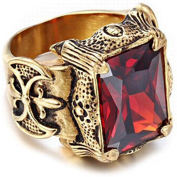 Bague Dragon Chevalière Vintage Homme (Acier)