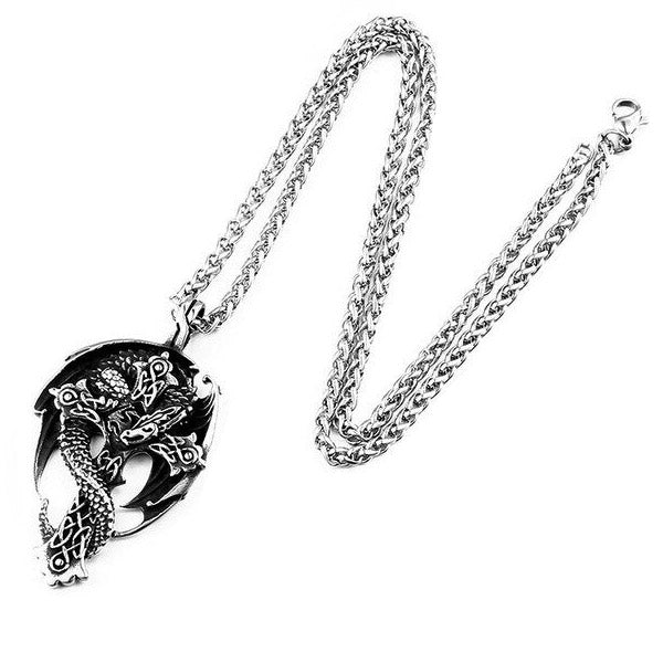 Collier Croix Avec Dragon