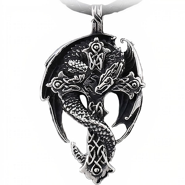 Collier Croix Avec Dragon