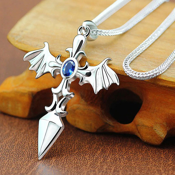 Collier croix fantaisie