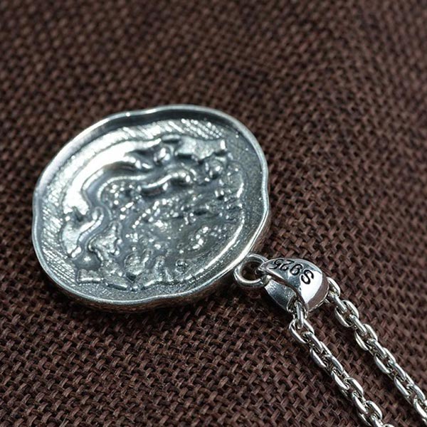 Collier Dragon Chinois (Argent)