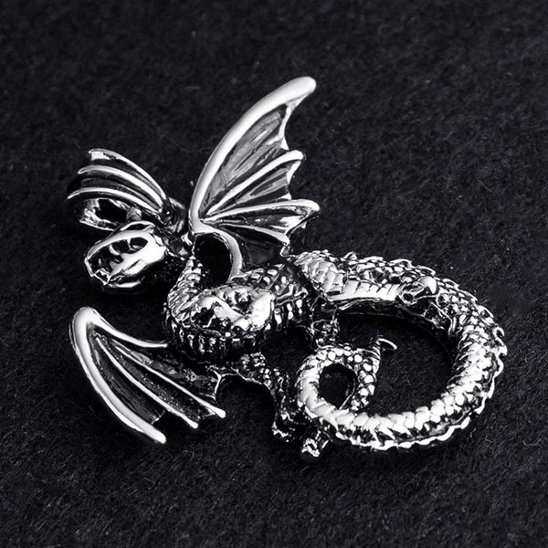 Collier Dragon En Étain
