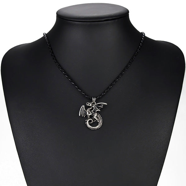 Collier Dragon En Étain