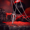 Collier dragon epee rouge