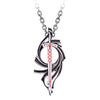 Collier Dragon Épée Rouge