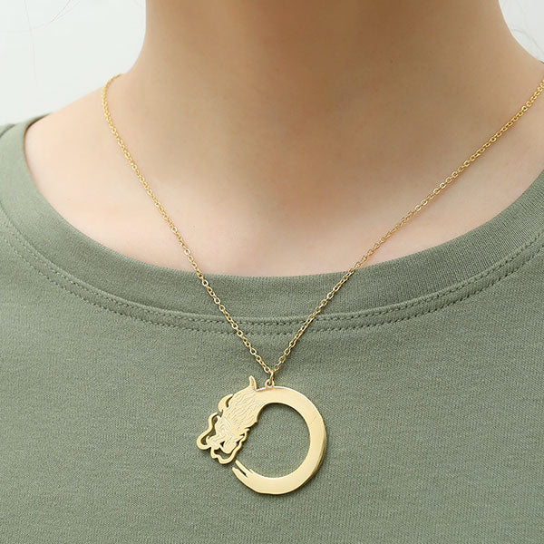 Collier dragon femme