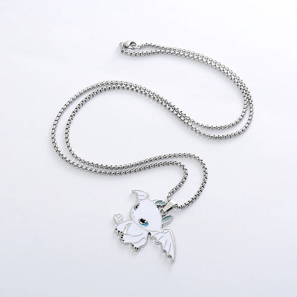 Collier dragon furie éclair