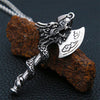 Collier Dragon Hache Viking