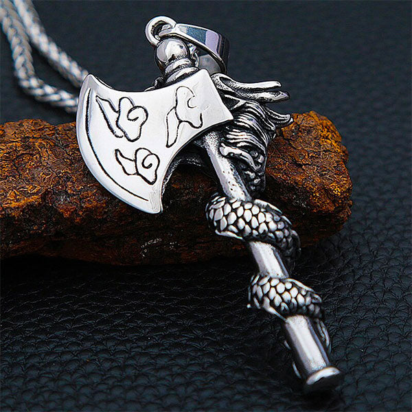 Collier Dragon Hache Viking