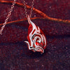 Collier dragon larme ardente